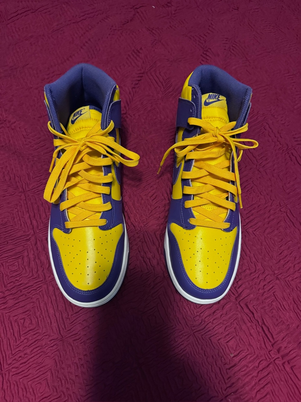 Nike Dunk High Top  "Lakers" in Purple and Gold - Men’s Size 13